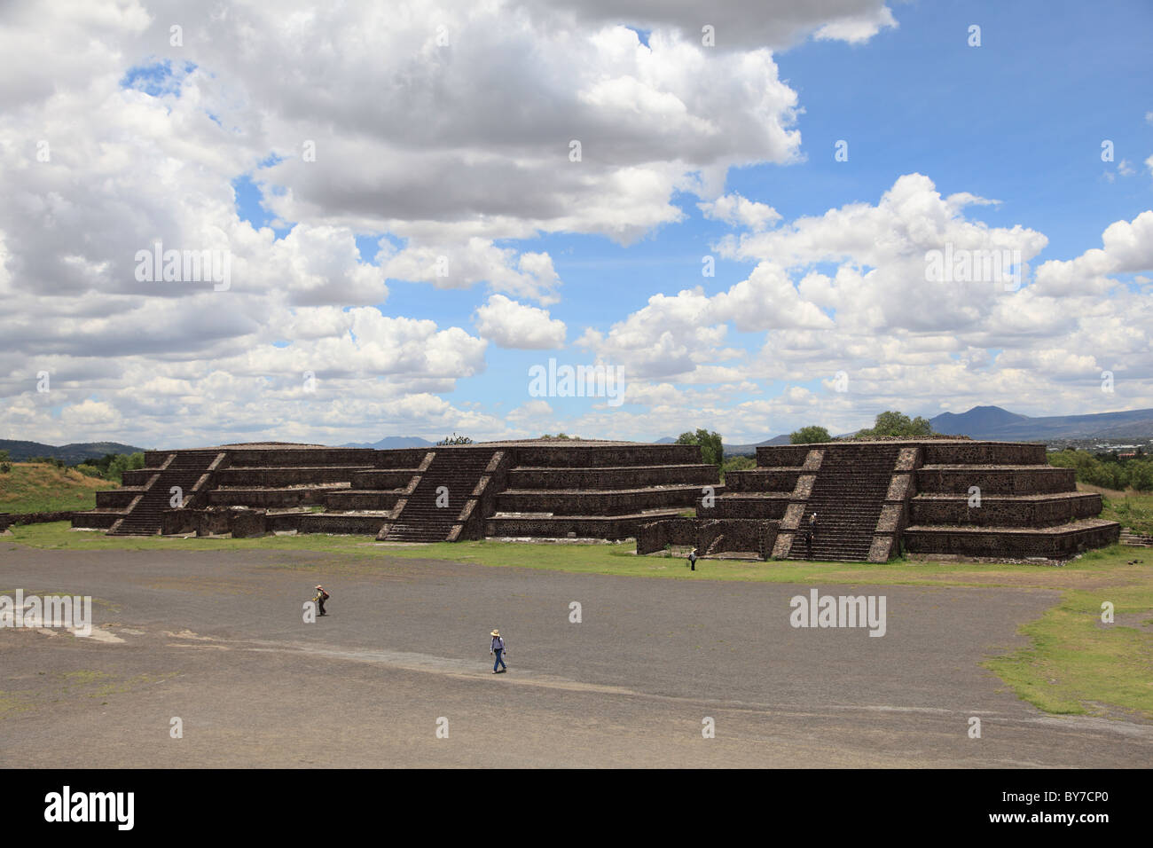 Avenue of the Dead, Teotihuacan, site archéologique, site du patrimoine mondial de l'UNESCO, le Mexique. Amérique du Nord Banque D'Images