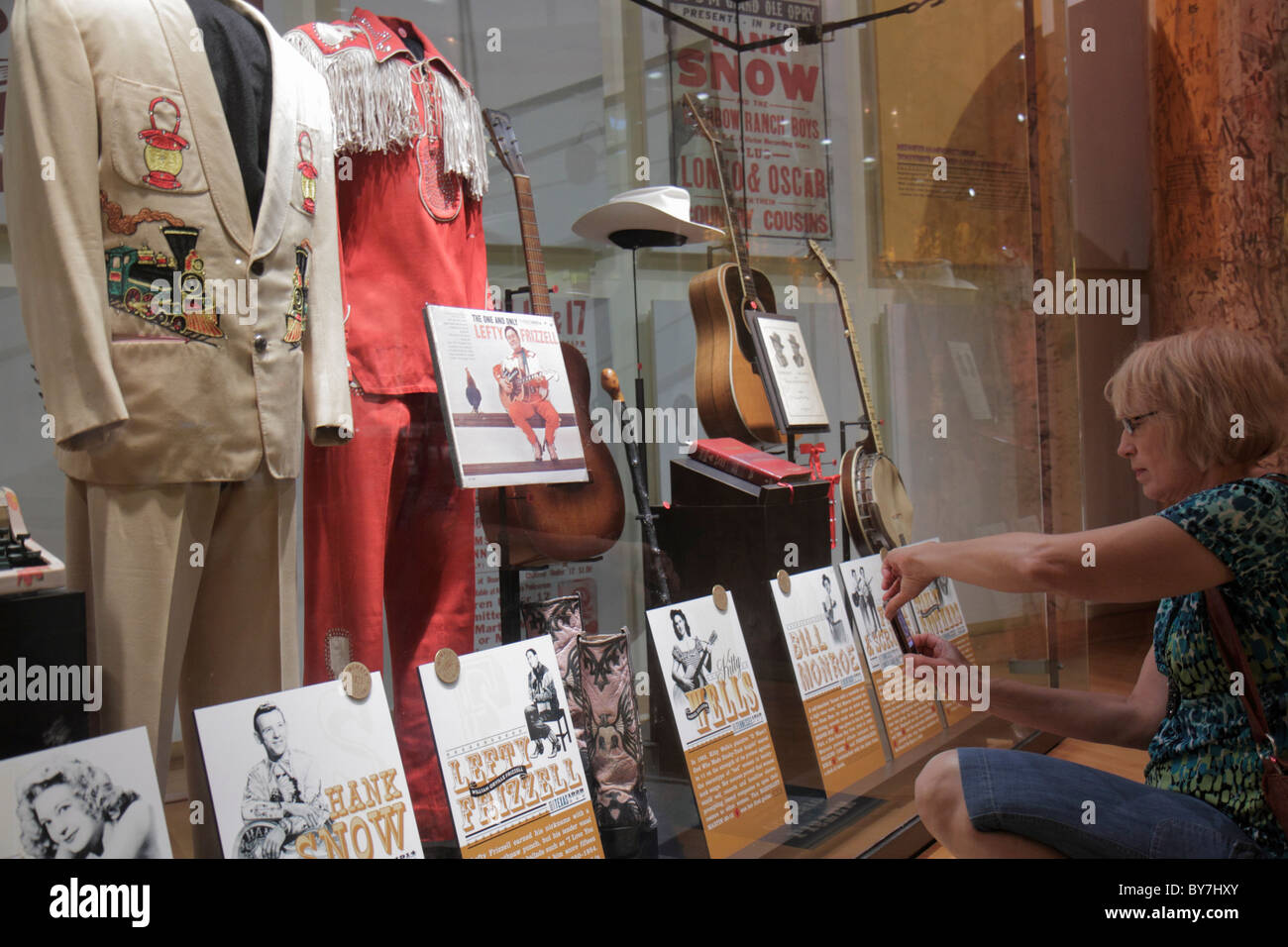Nashville Tennessee, Country Music Hall of Fame and & Museum, attraction, industrie musicale, préservation, collection d'expositions, produits, vitrine Banque D'Images