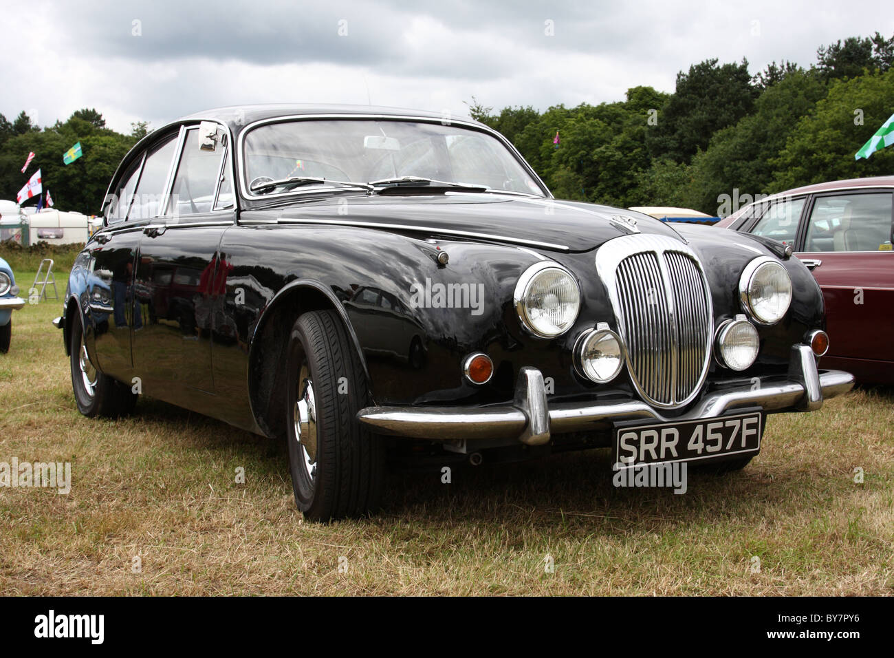 Une Daimler classic car à une exposition de voiture au Royaume-Uni. Banque D'Images