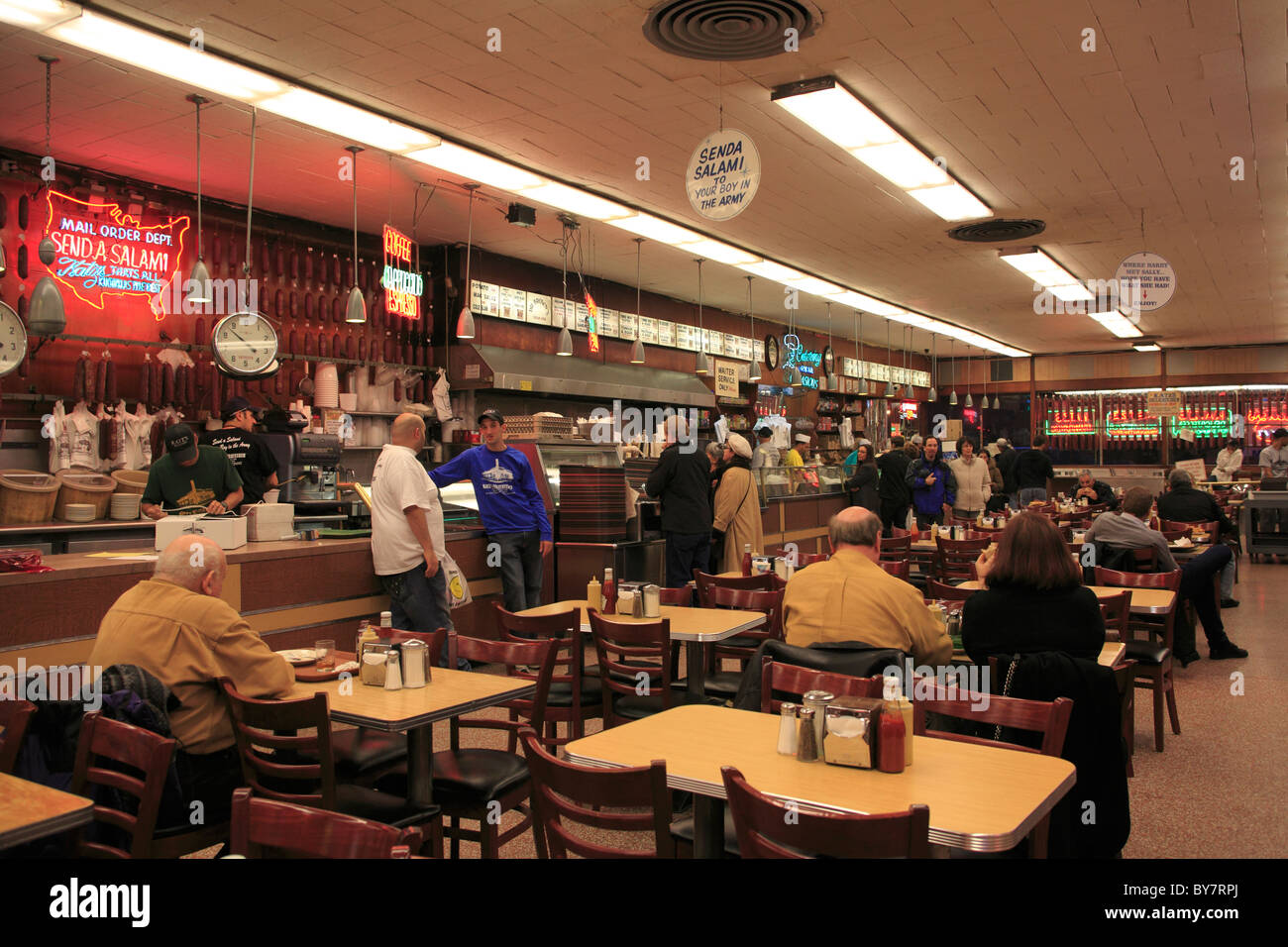 Katz's Delicatessen, Lower East Side, Mahnattan, New York City Banque D'Images