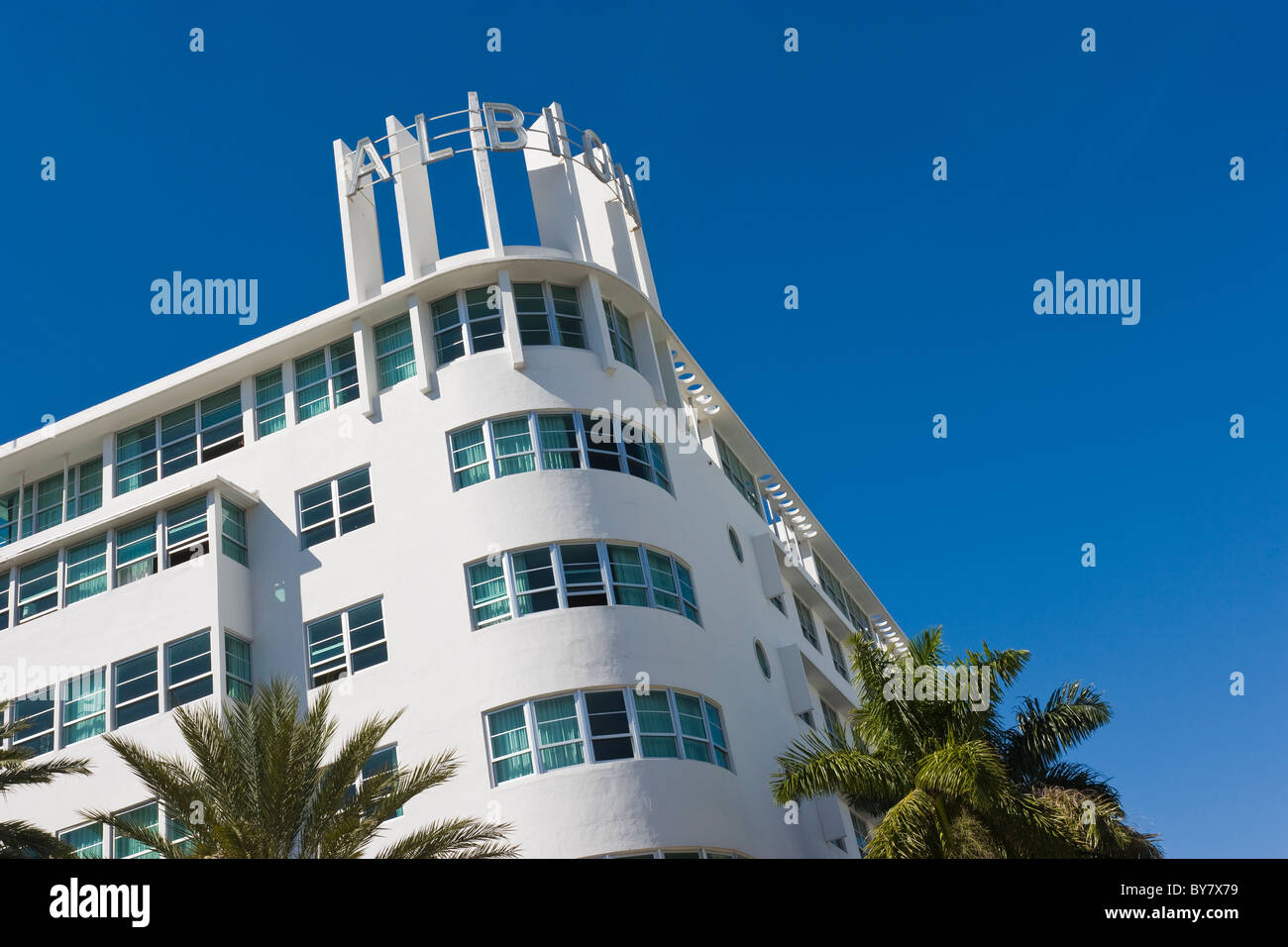 Bâtiment art déco à South Beach, Miami, Floride, USA Banque D'Images
