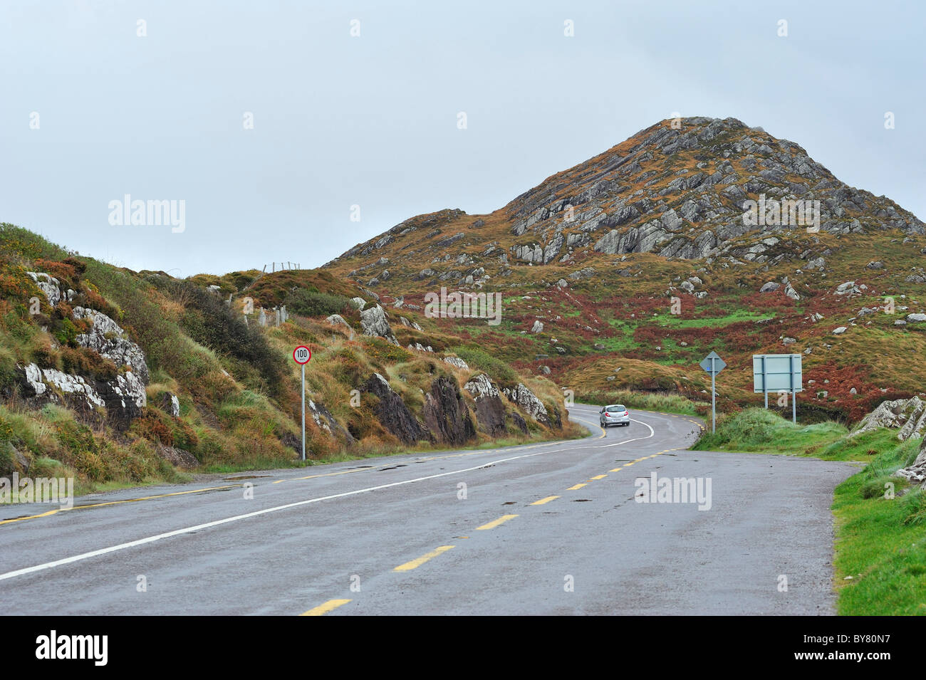 N70 Route à Caherdaniel, comté de Kerry, Irlande Banque D'Images