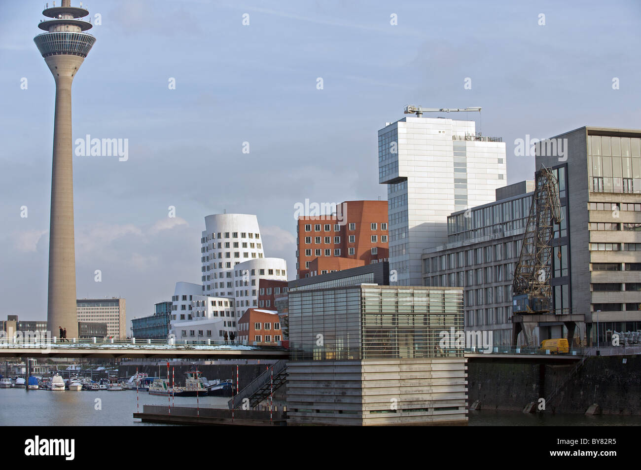 Port des médias (Medienhafen) Dusseldorf, Allemagne. Banque D'Images