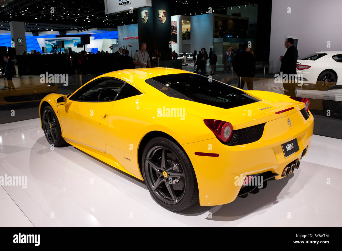 Ferrari 458 Italia au 2011 North American International Auto Show de Detroit Banque D'Images