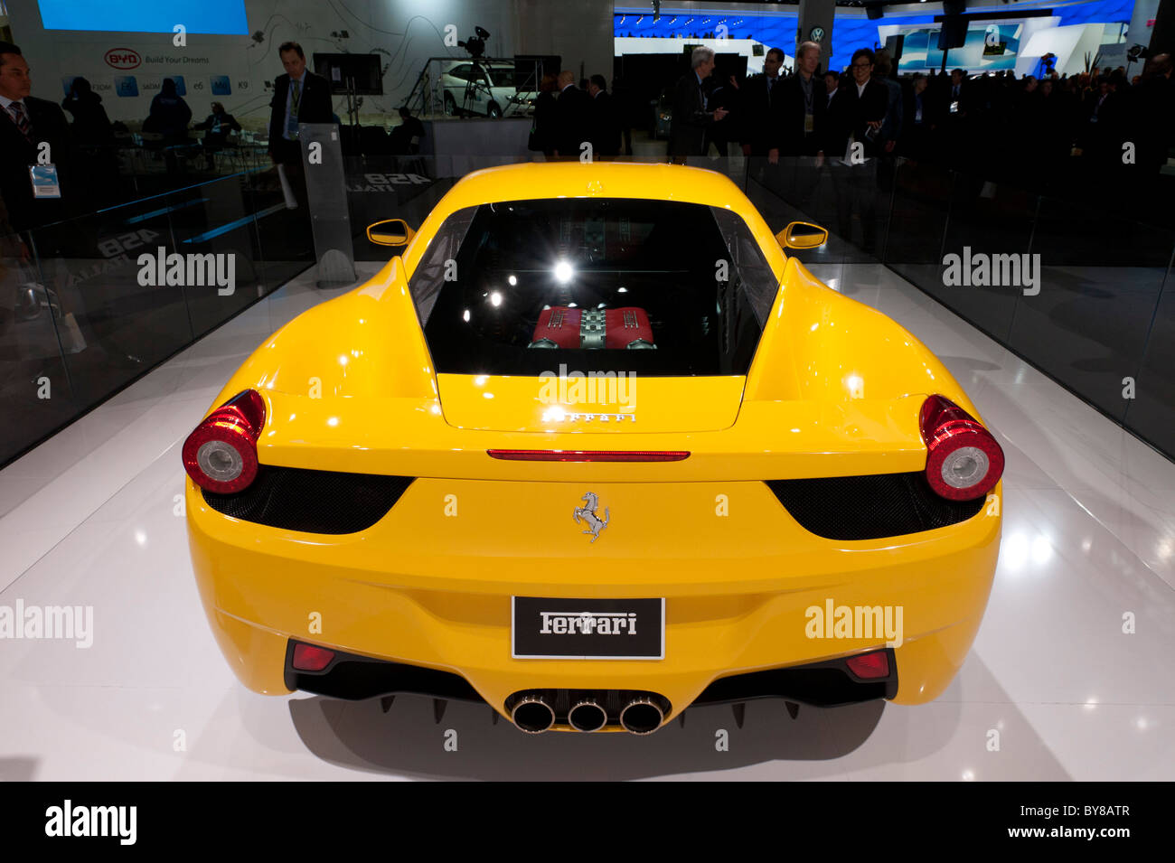 Ferrari 458 Italia au 2011 North American International Auto Show de Detroit Banque D'Images