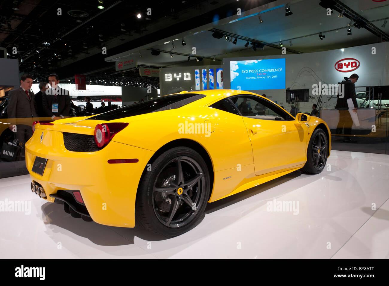 Ferrari 458 Italia au 2011 North American International Auto Show de Detroit Banque D'Images