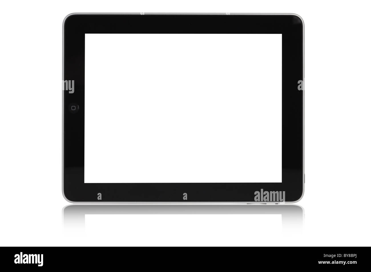 Découpe de l'ipad d'Apple sur fond blanc avec écran vide Banque D'Images