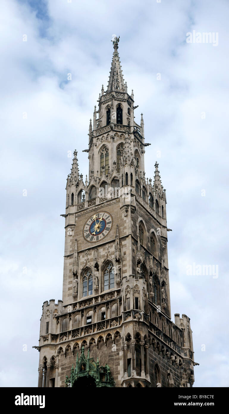 Une partie de l'hôtel de ville dans le centre de Munich, Allemagne Banque D'Images