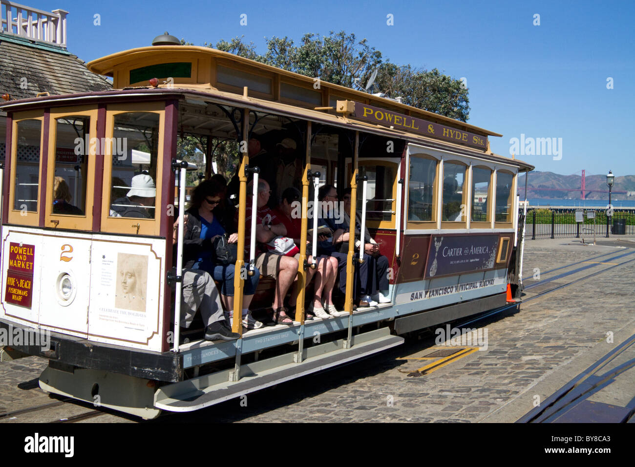 Système de téléphérique dans la ville de San Francisco, Californie, USA. Banque D'Images