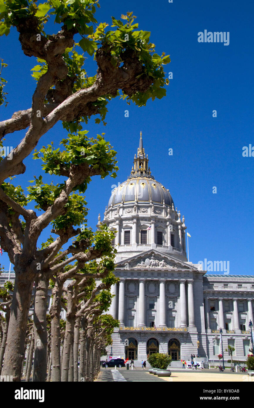 L'Hôtel de ville de San Francisco dans la ville de San Francisco, Californie, USA. Banque D'Images
