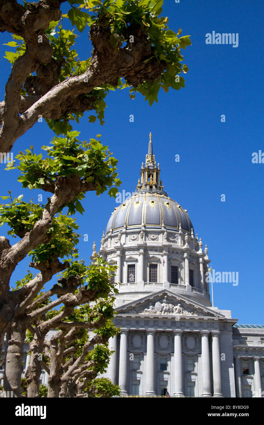 L'Hôtel de ville de San Francisco dans la ville de San Francisco, Californie, USA. Banque D'Images