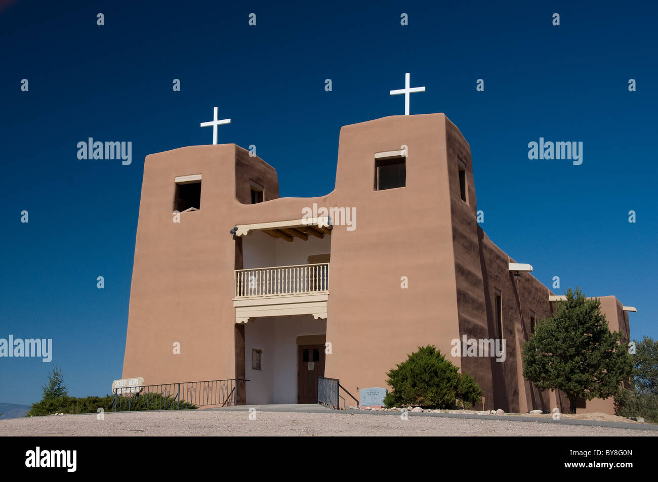 San Jose de gracia Eglise catholique en las trampas,Nouveau Mexique sur la route de Taos Banque D'Images