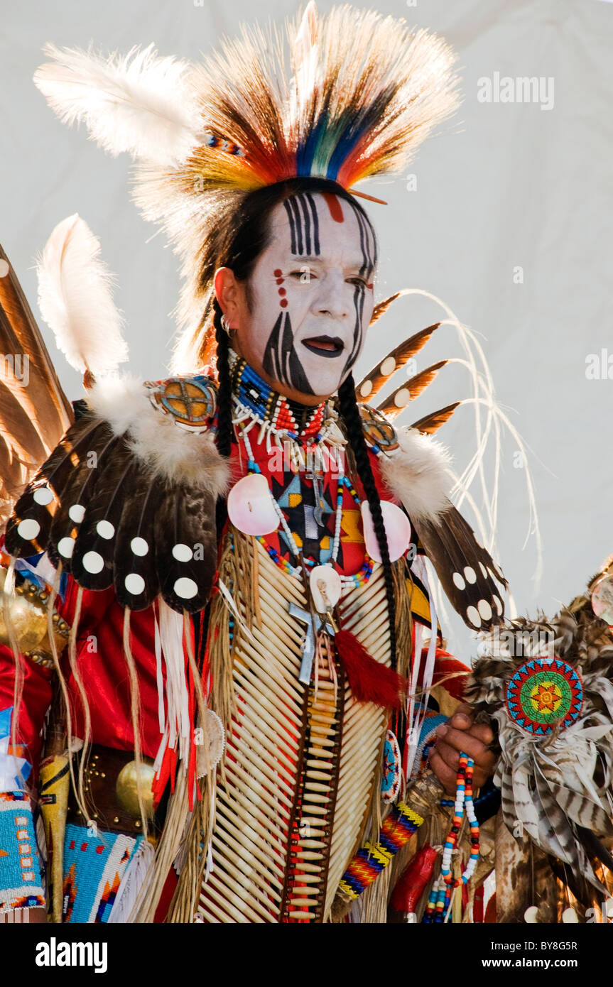 Native American Indian ceremonial dance à Albuquerque NM Banque D'Images