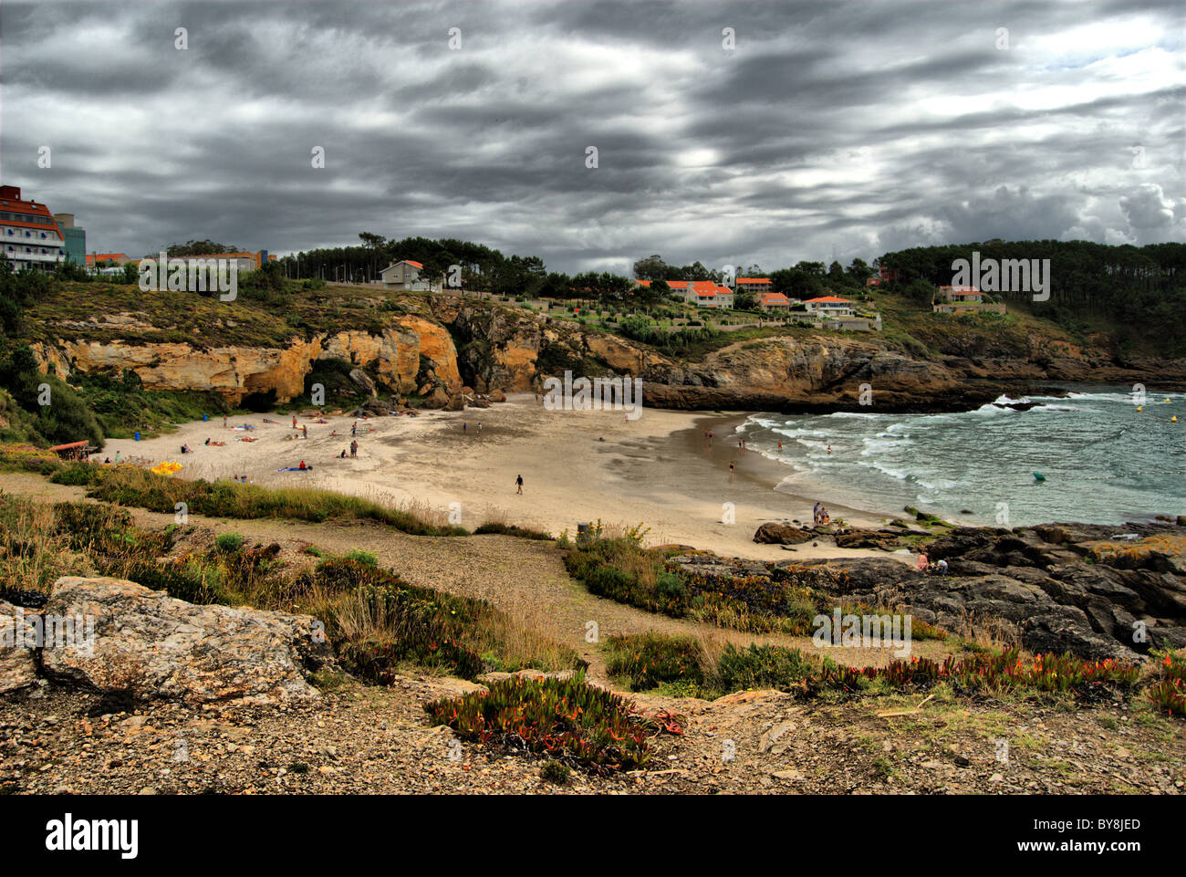 Plage de Paxariñas Banque D'Images