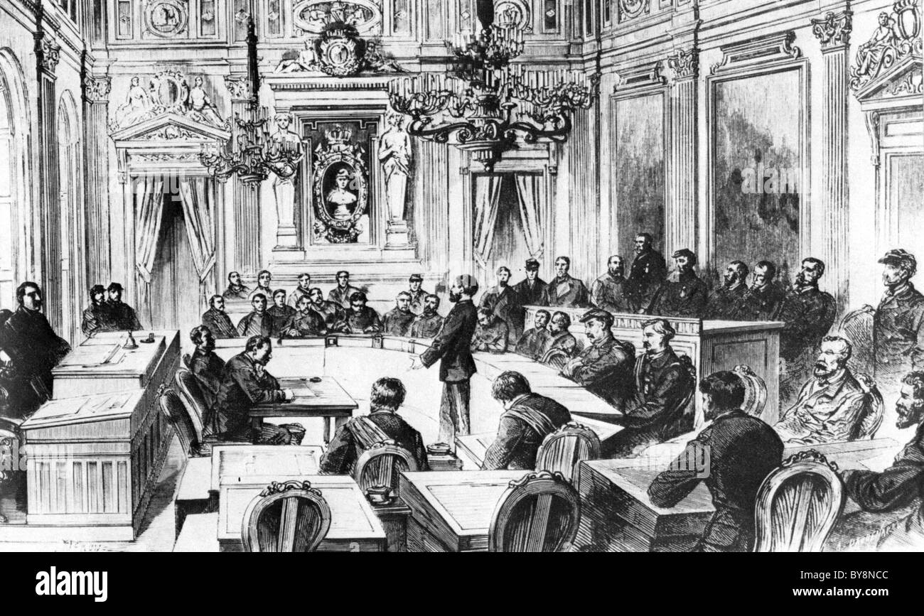 COMMUNE DE PARIS en session en 1871 Banque D'Images