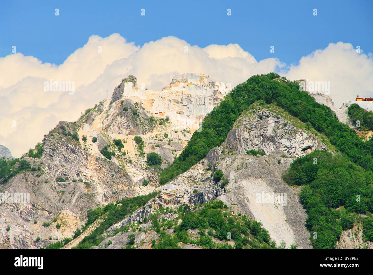 Carrara Marmor Steinbruch - Fosse en pierres de marbre de Carrare 15 Banque D'Images