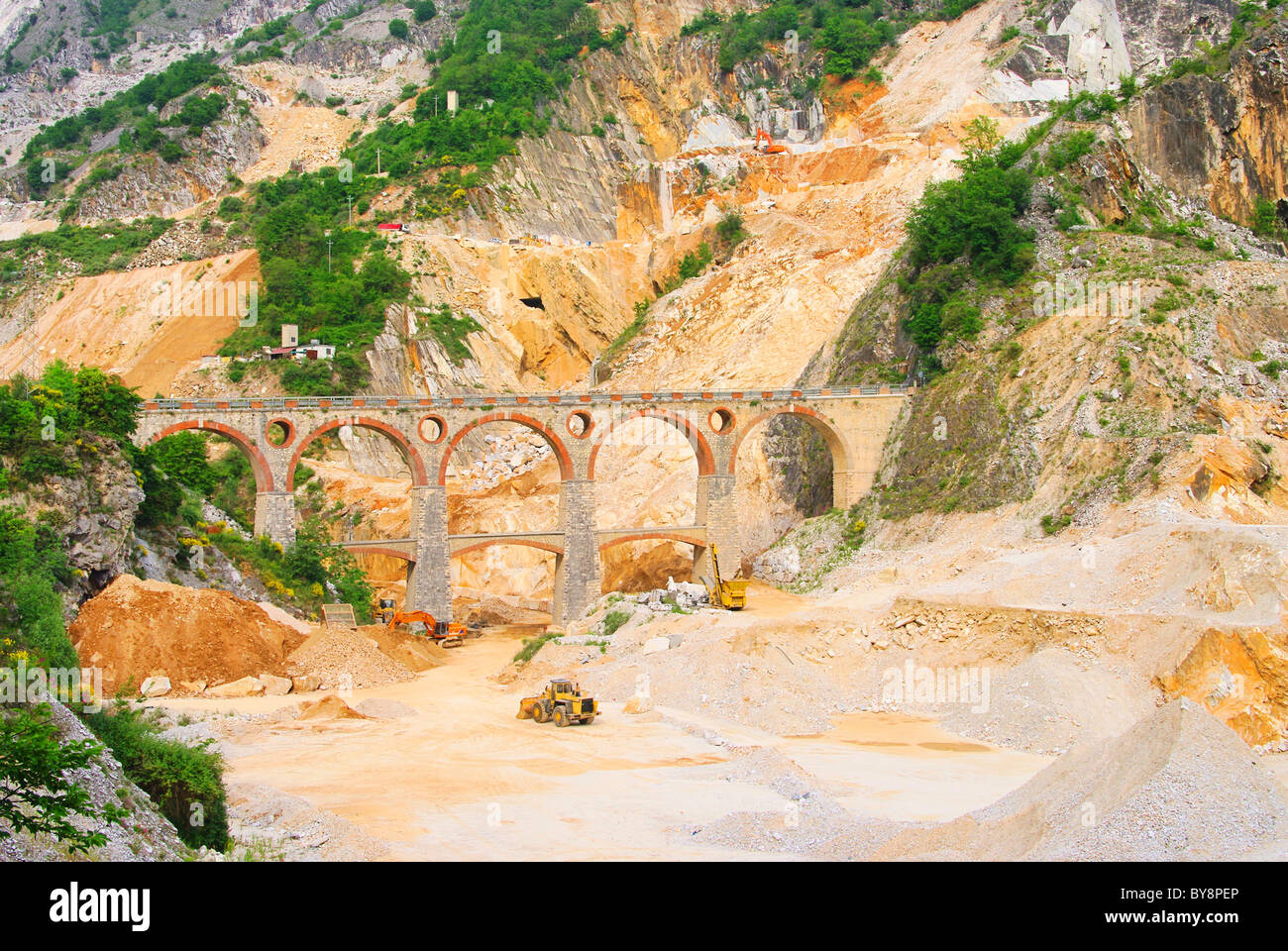 Carrara Marmor Steinbruch - Fosse en pierres de marbre de Carrare 16 Banque D'Images