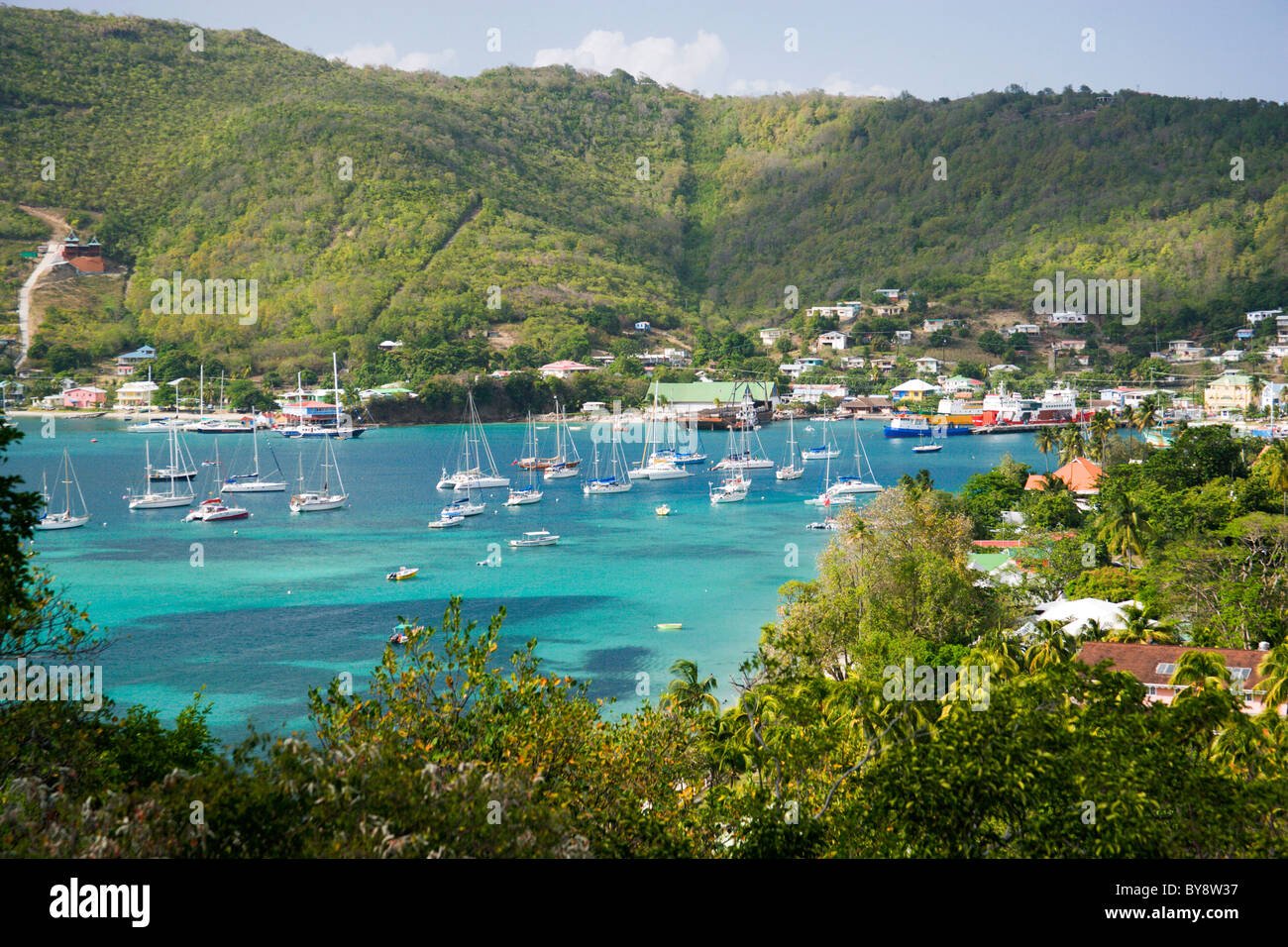 St Vincent et les Grenadines Caraïbes Bequia Port Elizabeth Yachts dans