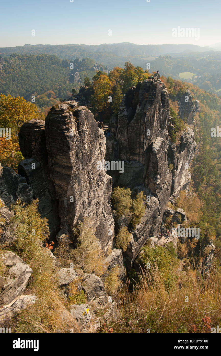 Saxon-Switzerland National Park, Saxe, Allemagne, Europe Banque D'Images