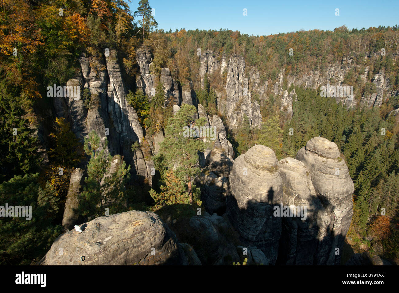 Saxon-Switzerland National Park, Saxe, Allemagne, Europe Banque D'Images