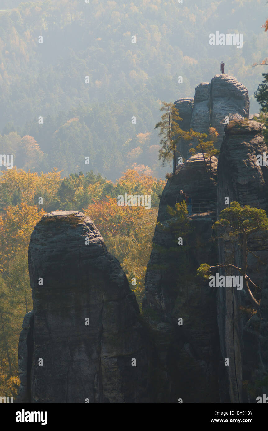 Saxon-Switzerland National Park, Saxe, Allemagne, Europe Banque D'Images