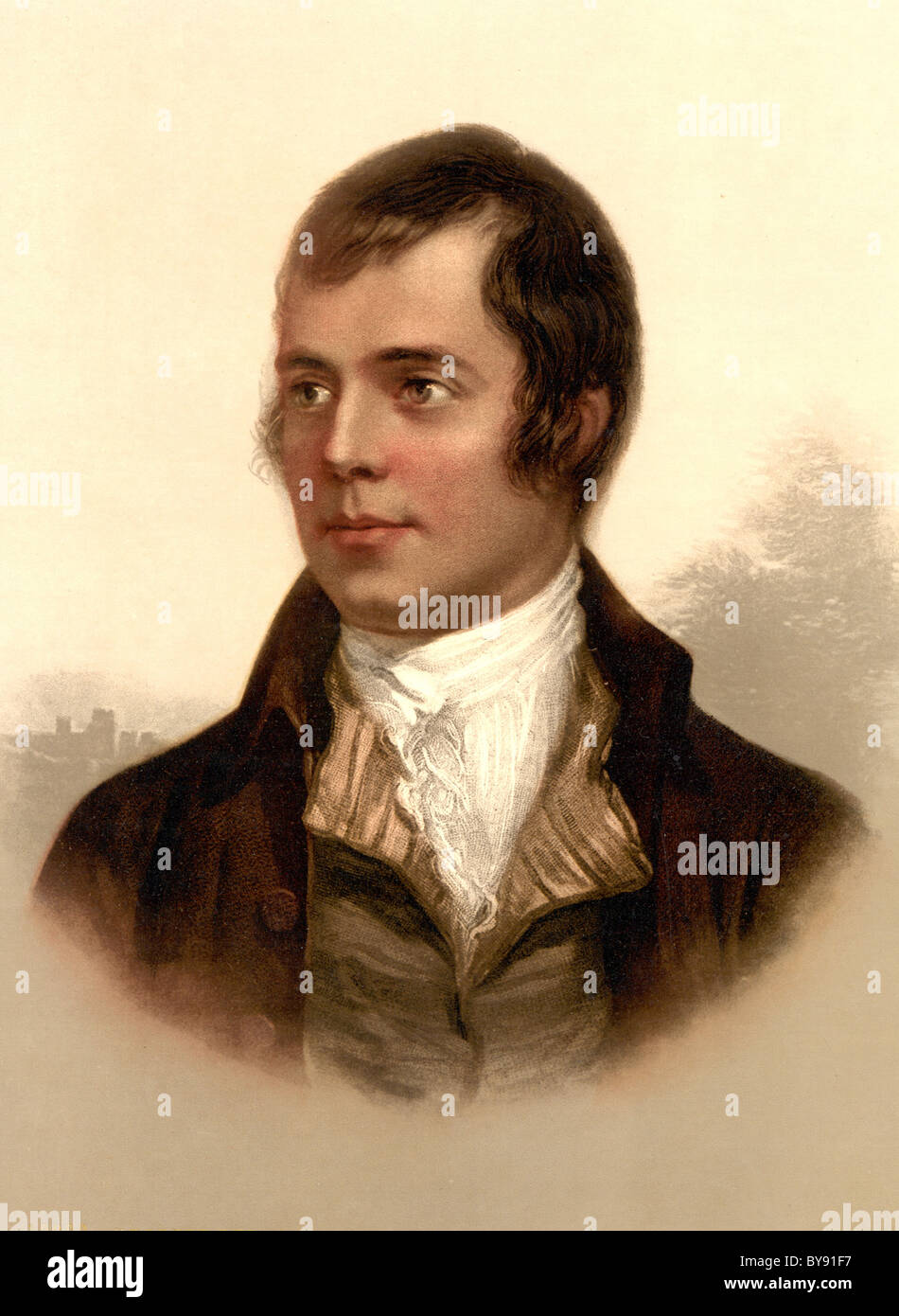 Robert Burns, poète écossais Robert Burns, également connu sous le nom de Rabbie Burns Banque D'Images