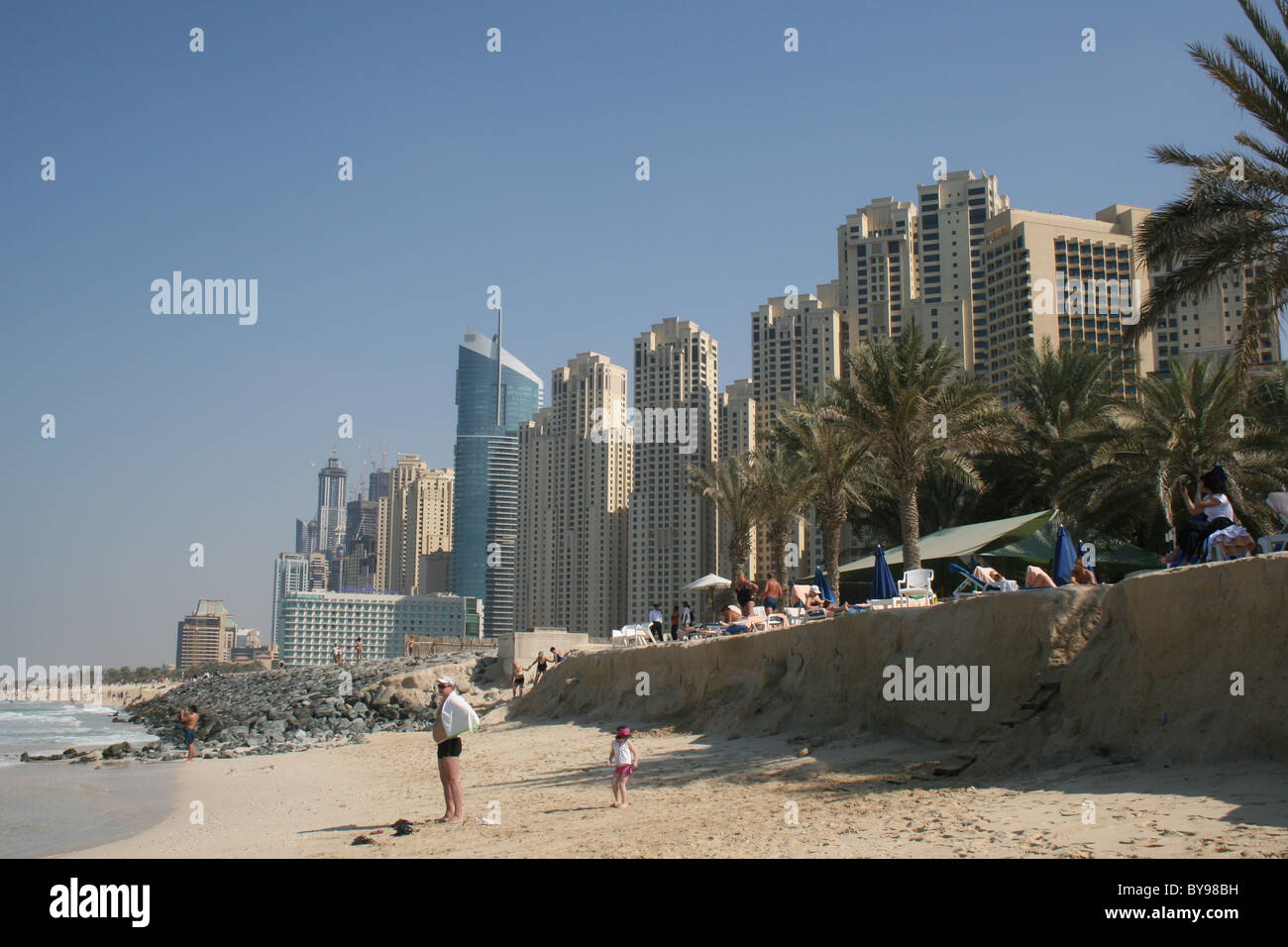 La plage de Jumeirah Dubai Banque D'Images
