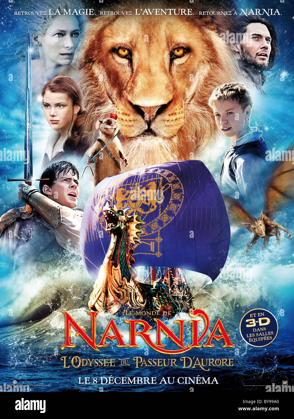 Les Chroniques de Narnia l'Odyssée du Passeur d'Aurore Année : 2010 USA Réalisation : Michael Apted Movie poster (Fr) Banque D'Images