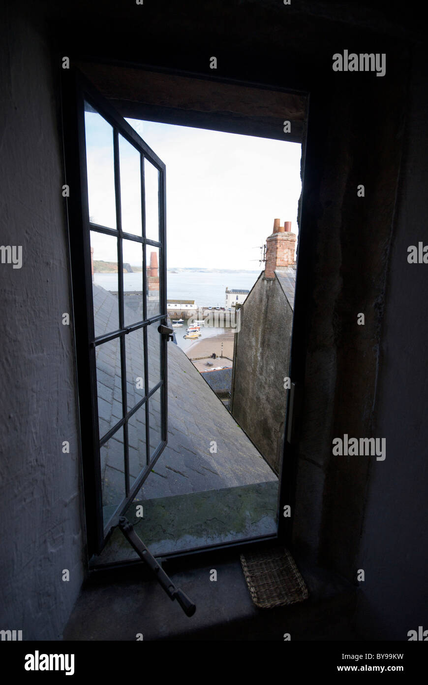 Tudor Merchants House Tenby, Pembrokeshire Wales UK National Trust de l'intérieur Banque D'Images