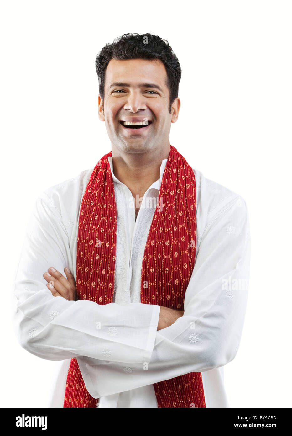 Portrait d'un Gujarati man smiling Banque D'Images