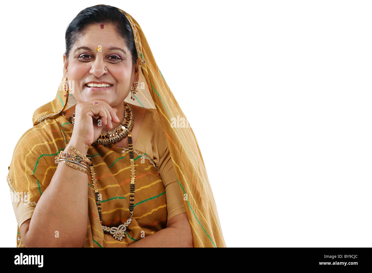 Portrait d'une femme Gujarati Banque D'Images