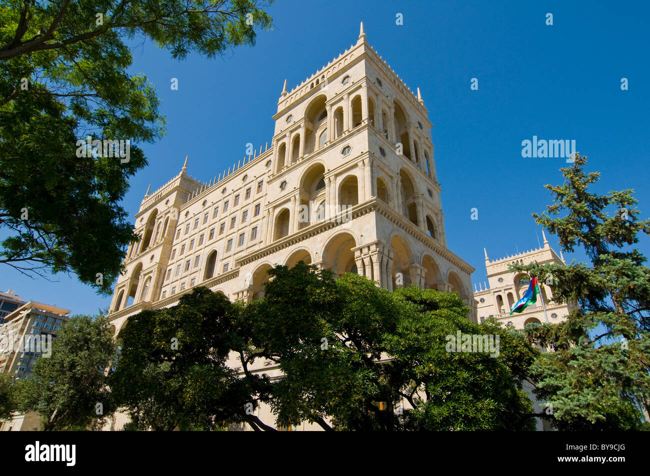 Le parlement de l'Azerbaïdjan, Bakou, Azerbaïdjan, Moyen-Orient Banque D'Images