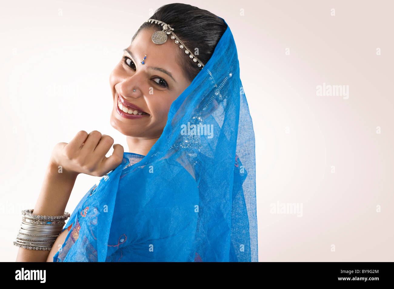 Portrait d'une femme Gujarati Banque D'Images