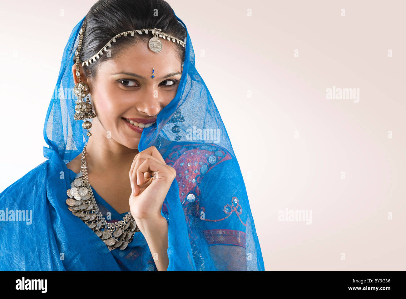 Portrait d'une femme Gujarati Banque D'Images