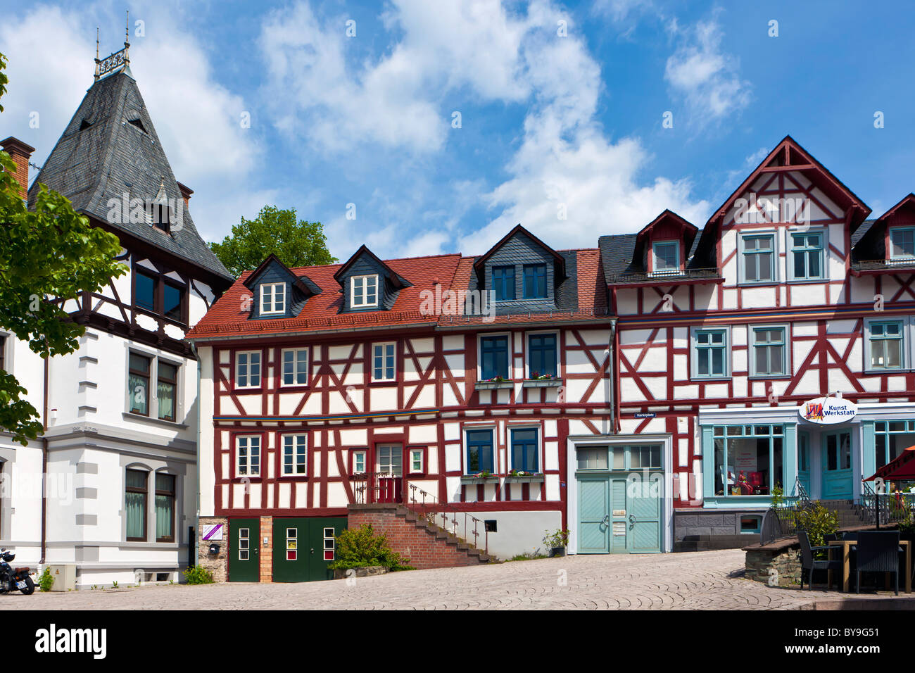 Idstein, Half-Timbered Allemand House Road, district de Rheingau-Taunus, Hesse, Germany, Europe Banque D'Images