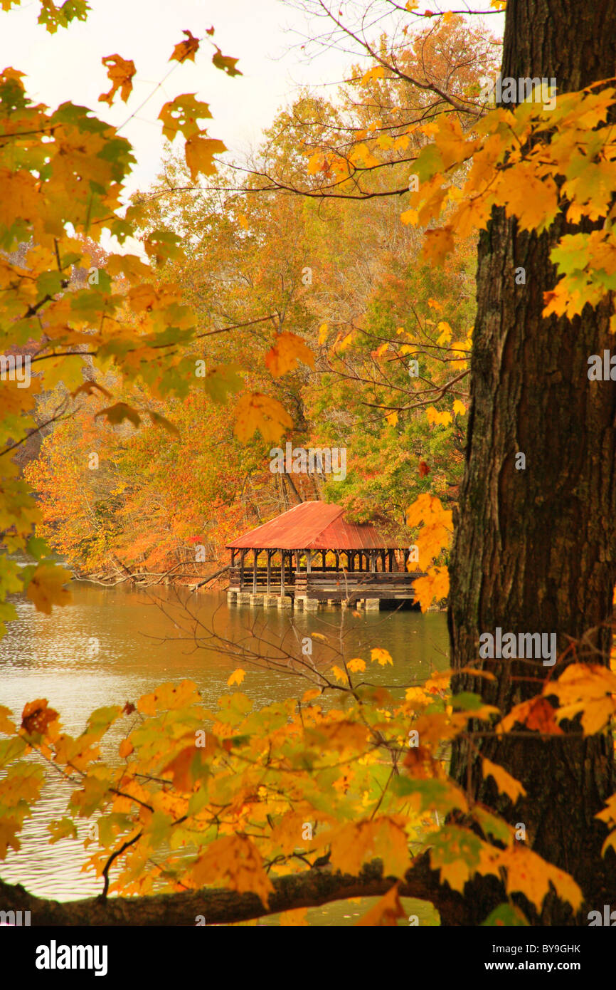 Standing Stone Lake, parc d'état de Pierre, Hilham, Tennessee, États-Unis Banque D'Images