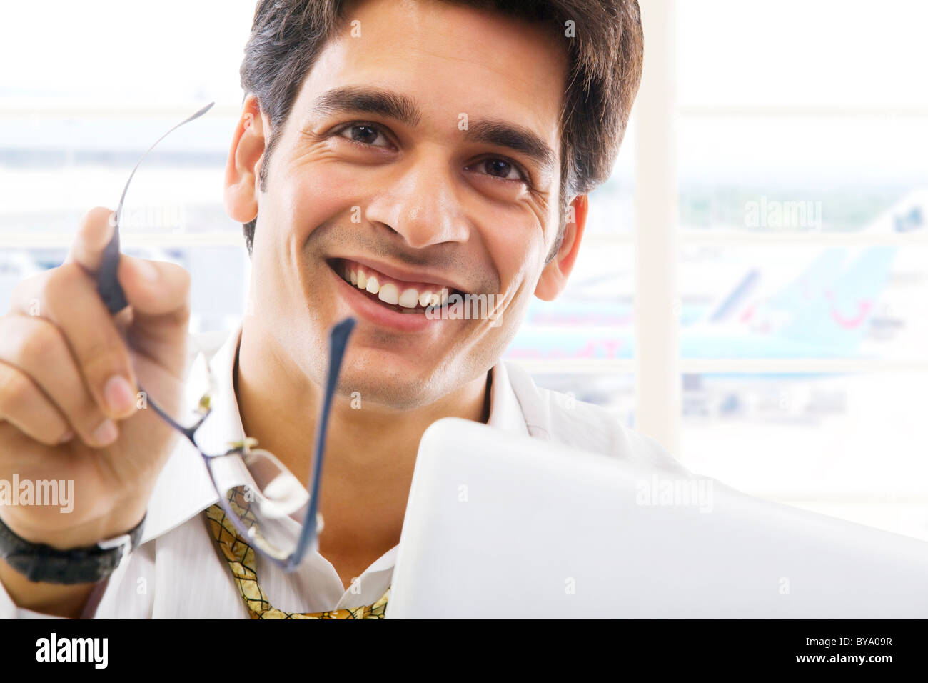 Businessman avec des lunettes Banque D'Images