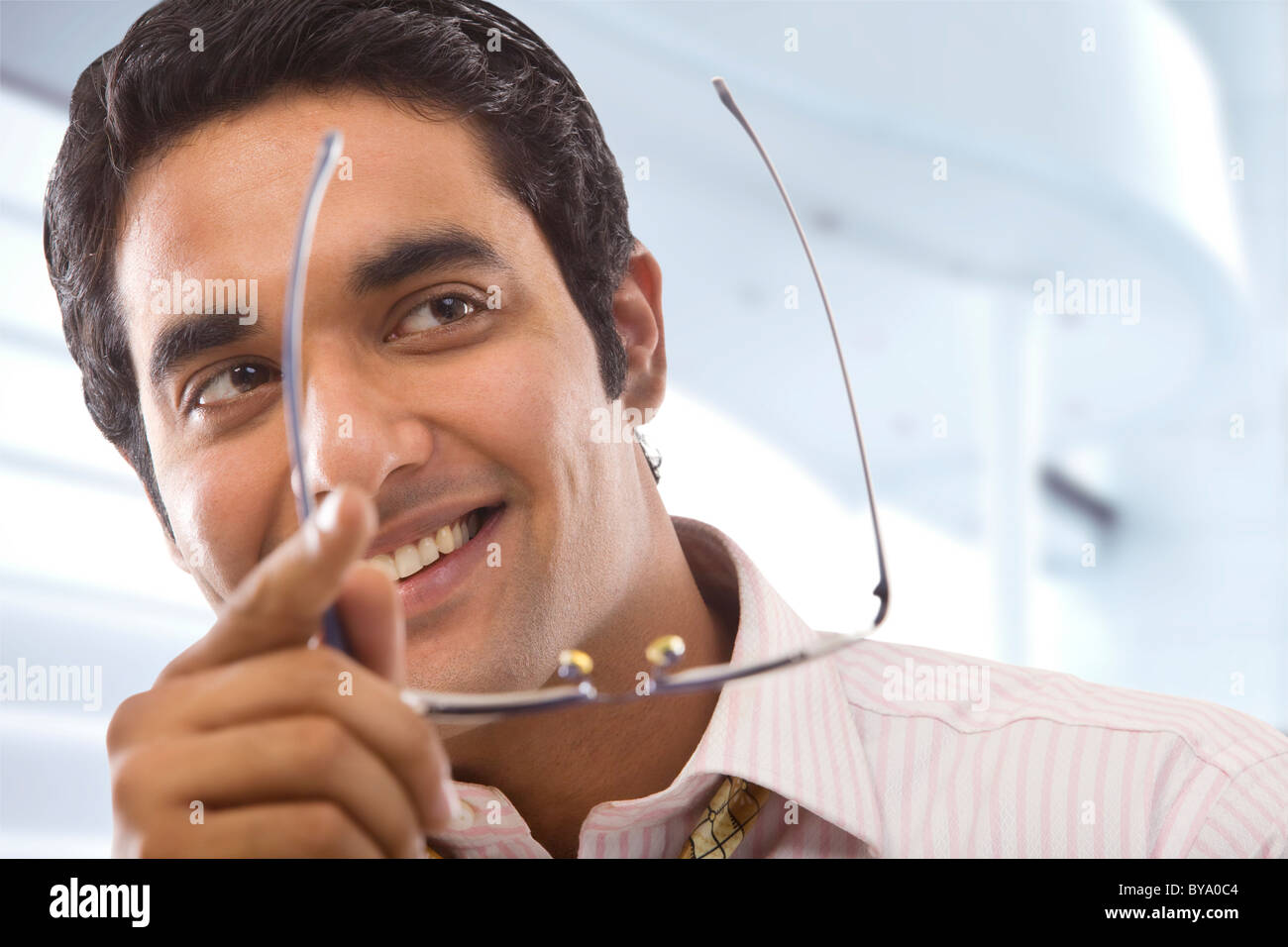 Businessman avec des lunettes Banque D'Images