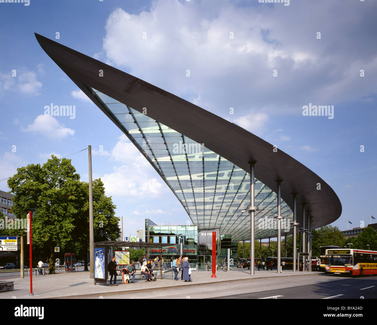 La gare routière centrale, ZOB, port bus, Hambourg, Allemagne, Europe ...