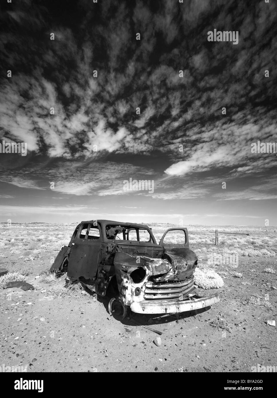 1948 Ford relique, Irrapatana la ruine, Oodnadatta Track l'Australie du Sud Banque D'Images