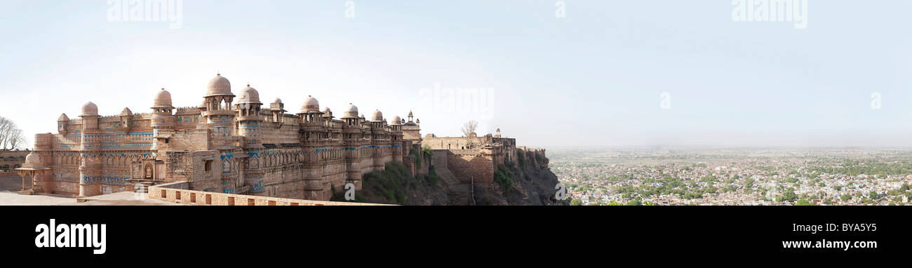 Image de altérées, fort de Gwalior Gwalior, Madhya Pradesh Banque D'Images