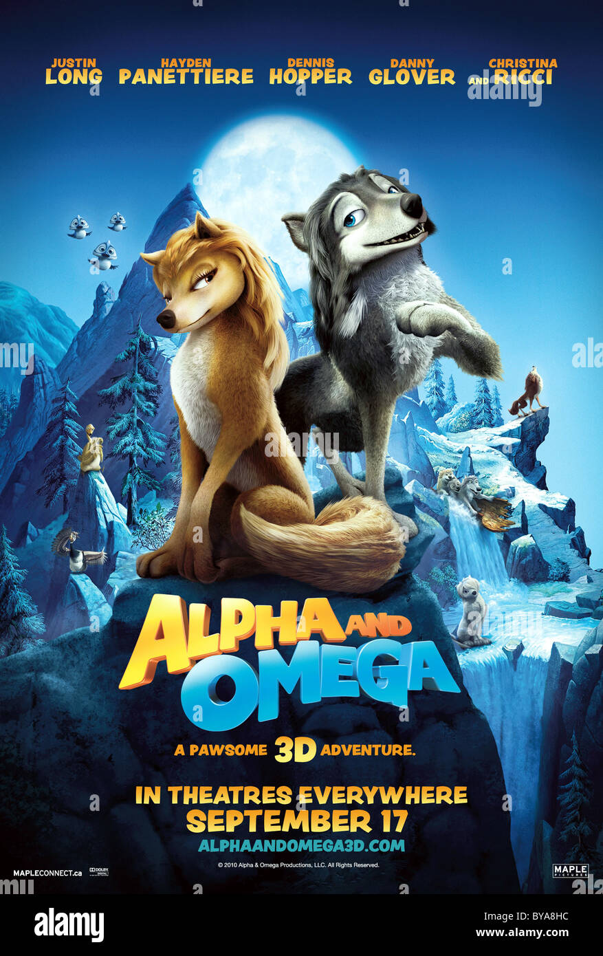 Alpha & Omega - 3D Année : 2010 USA Réalisation : Anthony Bell, Ben Gluck affiche de film d'Animation (USA) Banque D'Images