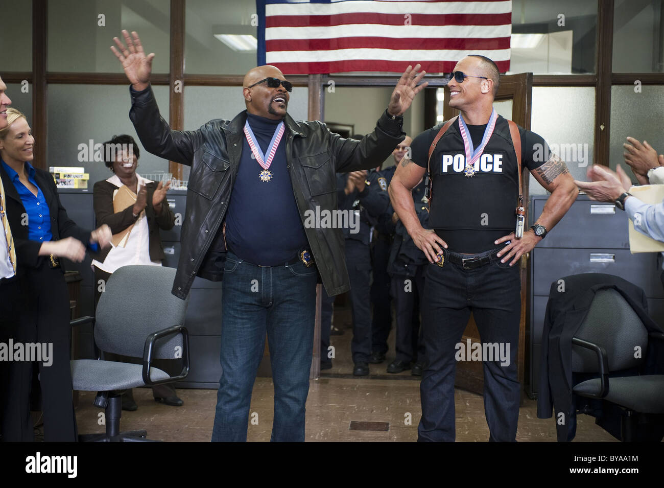 L'autre gars Année : 2010 USA Réalisateur : Adam McKay Samuel L. Jackson, Dwayne Johnson Banque D'Images