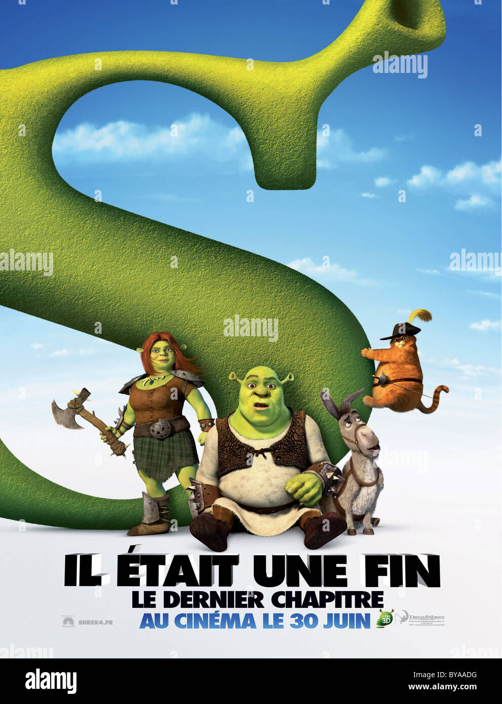 Shrek 4 Année : 2010 USA Réalisateur : Mike Mitchell affiche de film d'Animation (Fr) Banque D'Images