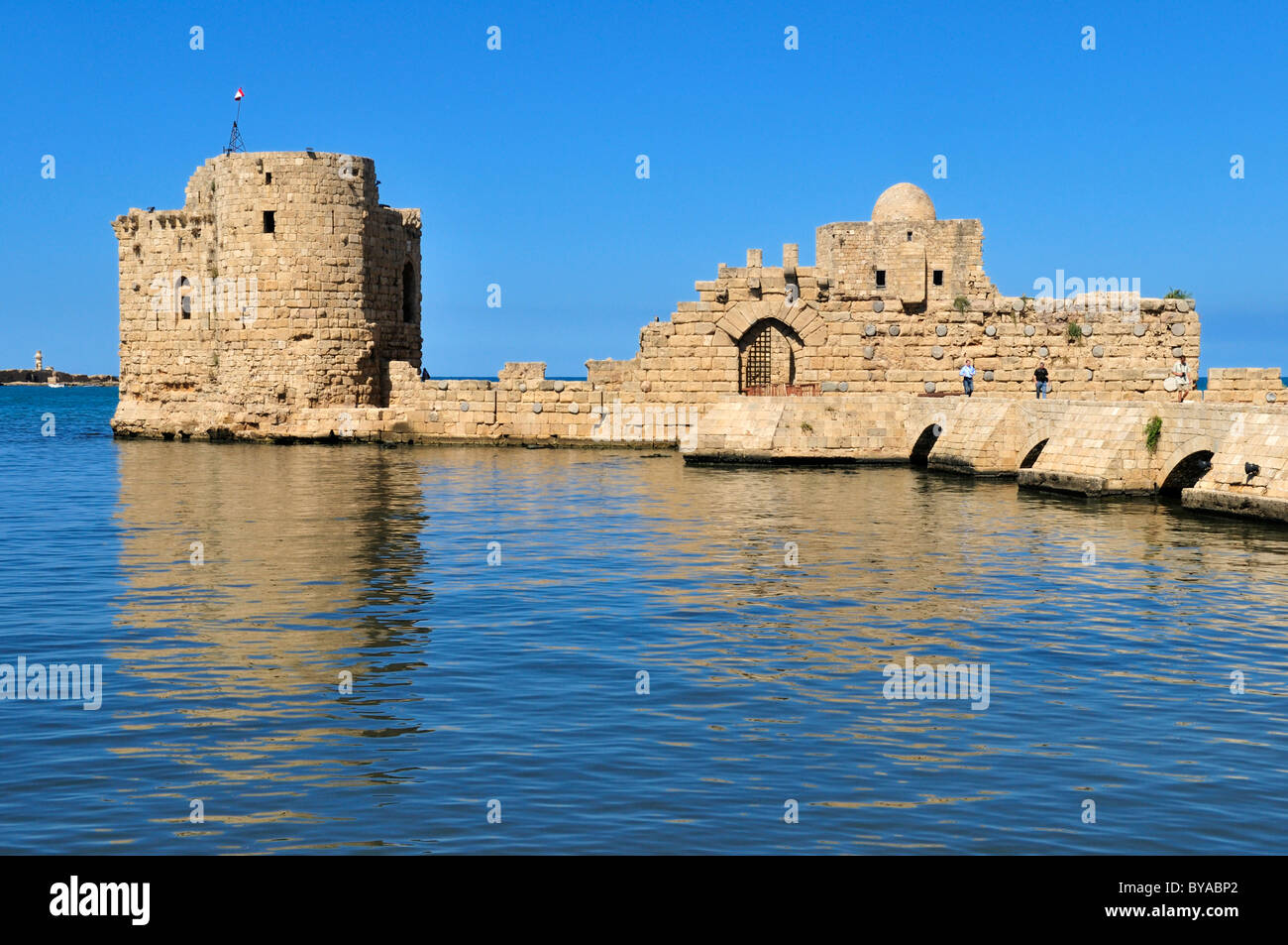 Château historique à Sidon, Saïda, Liban, Moyen-Orient, Asie de l'Ouest Banque D'Images