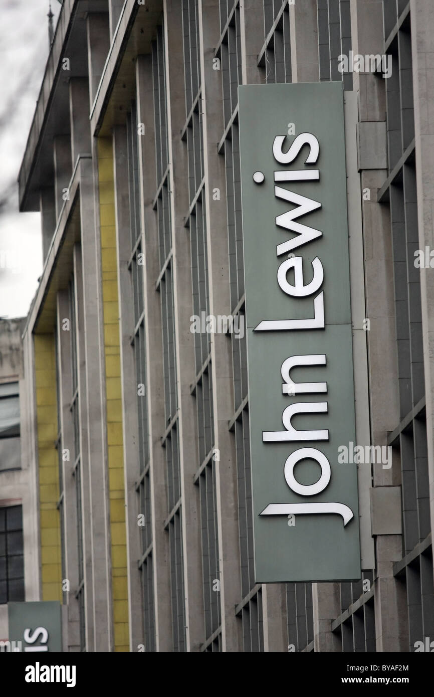 L'avant du magasin John Lewis dans Oxford Street, Londres, Angleterre Banque D'Images