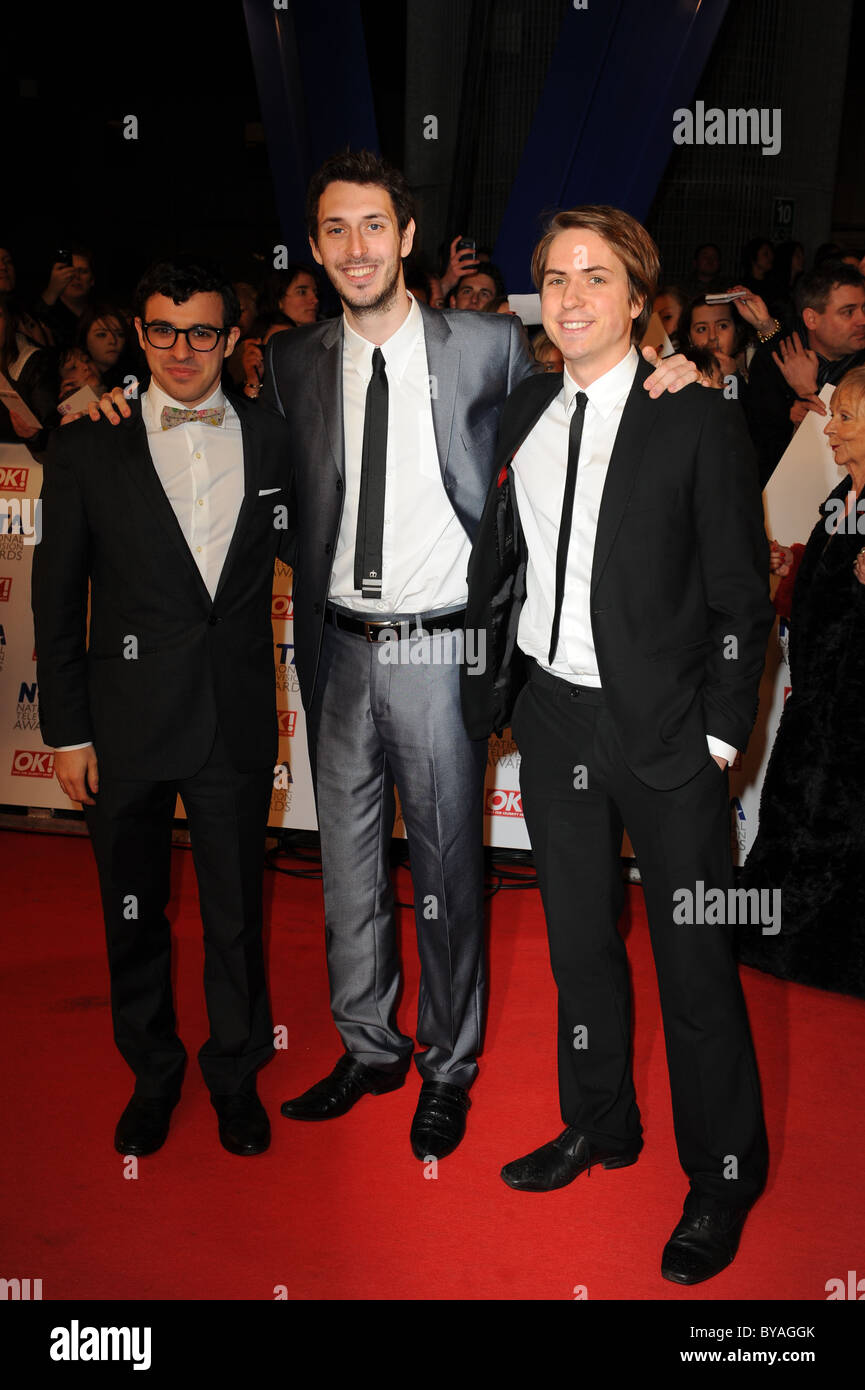 SIMON BIRD BLAKE HARRISON & JOE THOMAS 2011 NATIONAL TELEVISION AWARDS O2 Arena Londres Angleterre 26 Janvier 2011 Banque D'Images