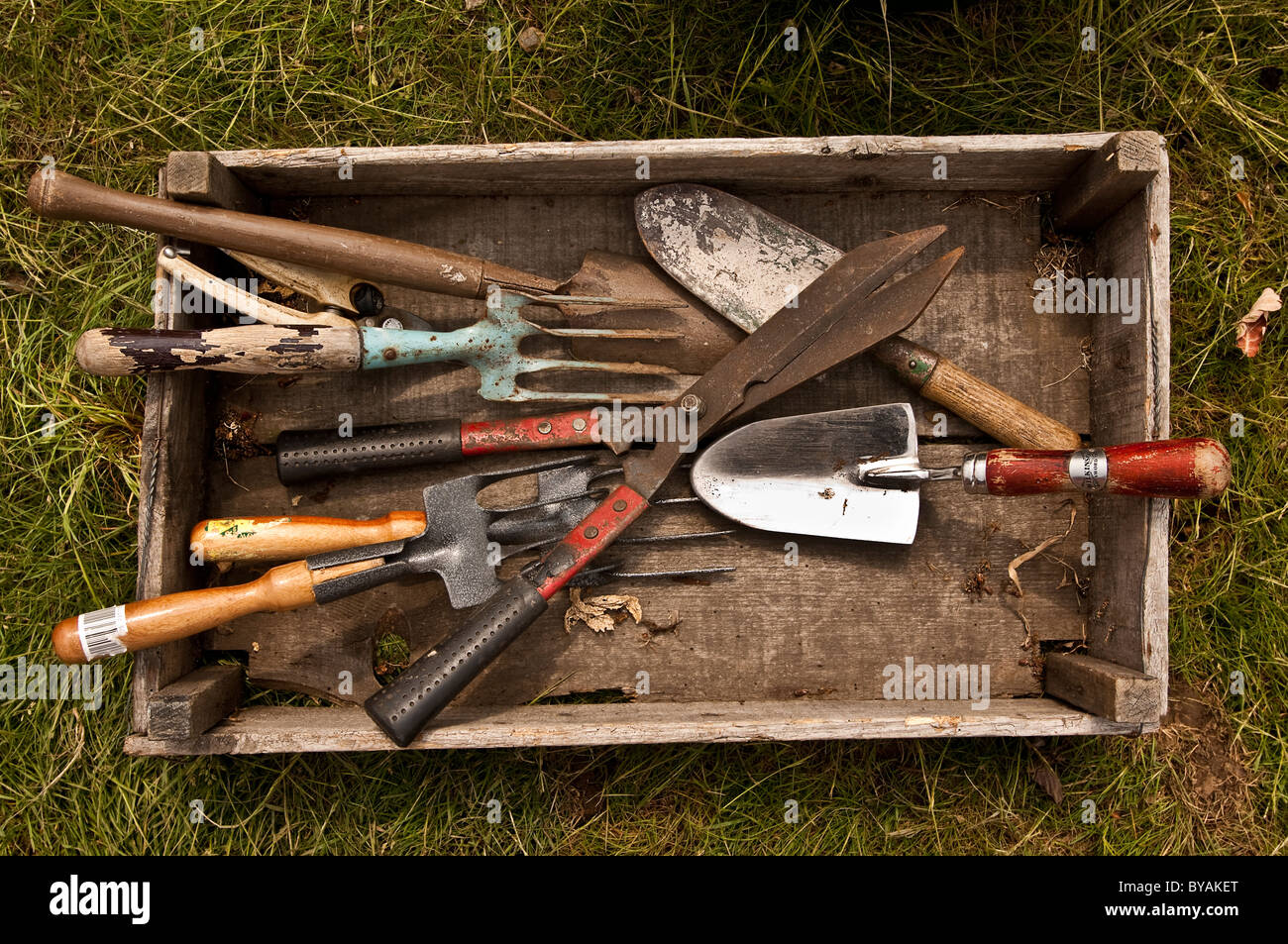 outils de jardin Banque D'Images