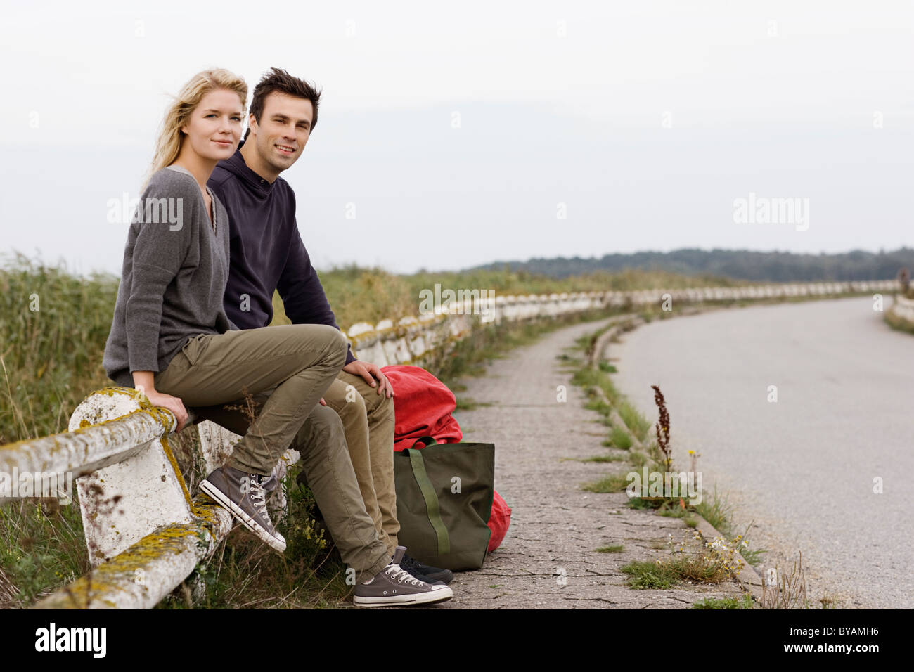 Sur la route Banque D'Images