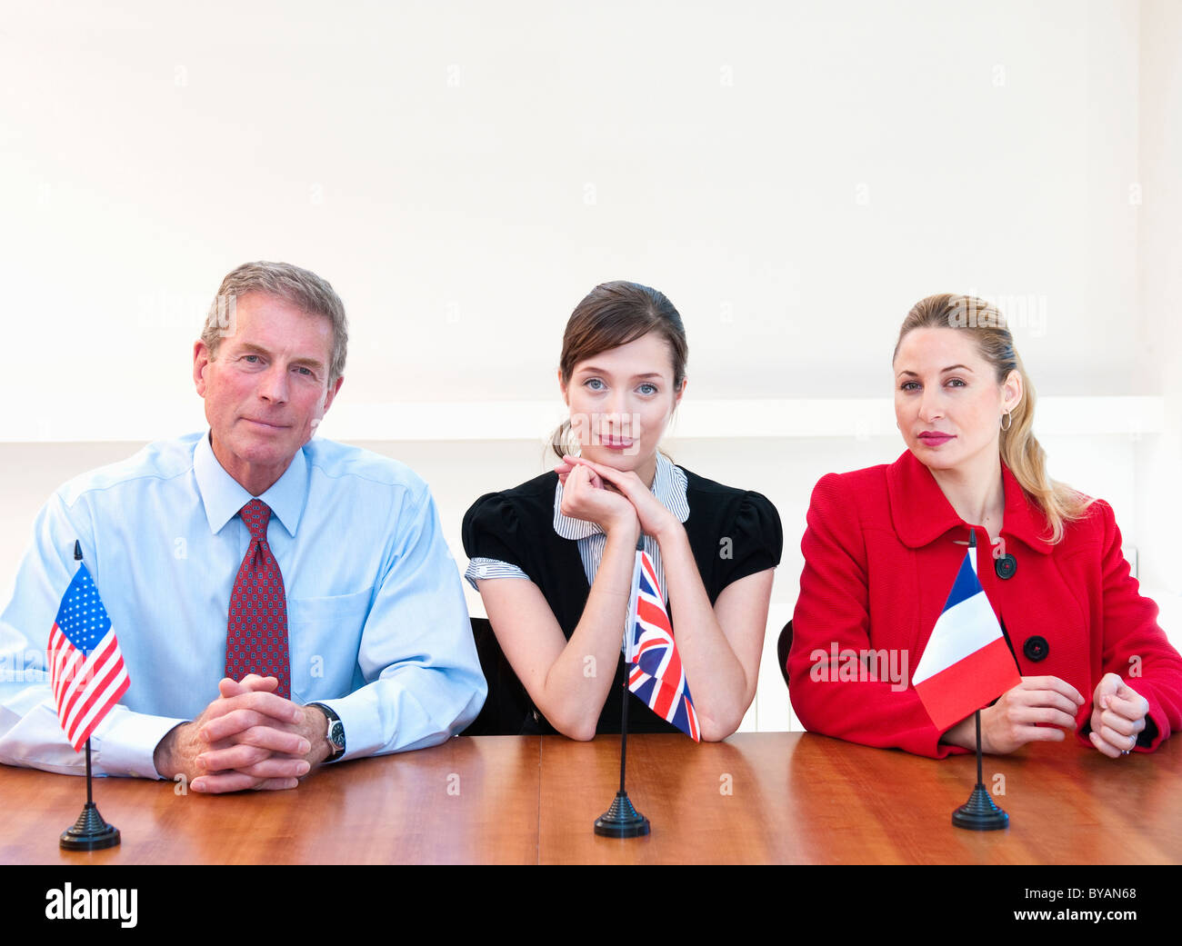 Trois hommes d'affaires internationaux Banque D'Images